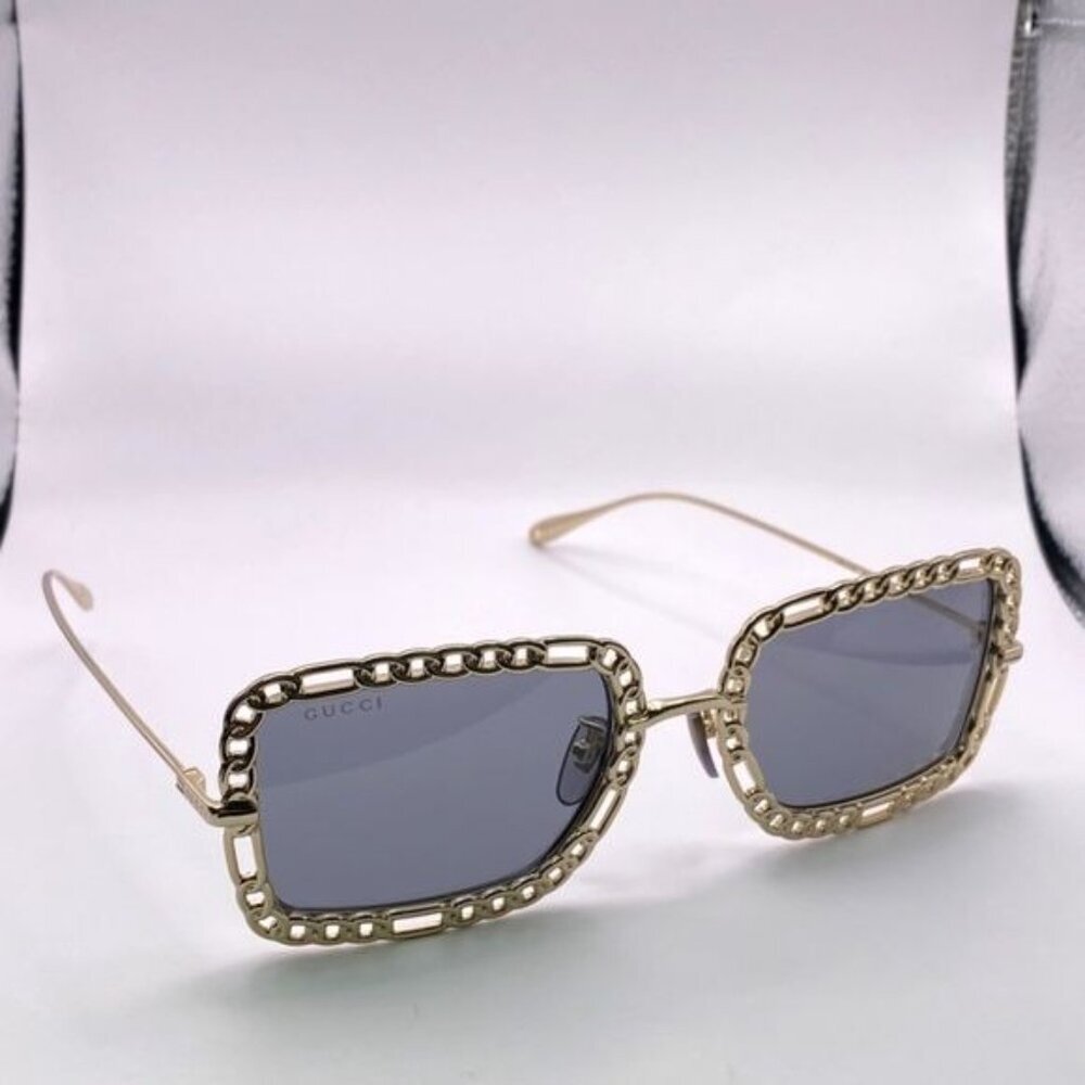 NWT GUCCI GG1112S - 001 CHAIN SUNGLASSES - Picture 12 of 15